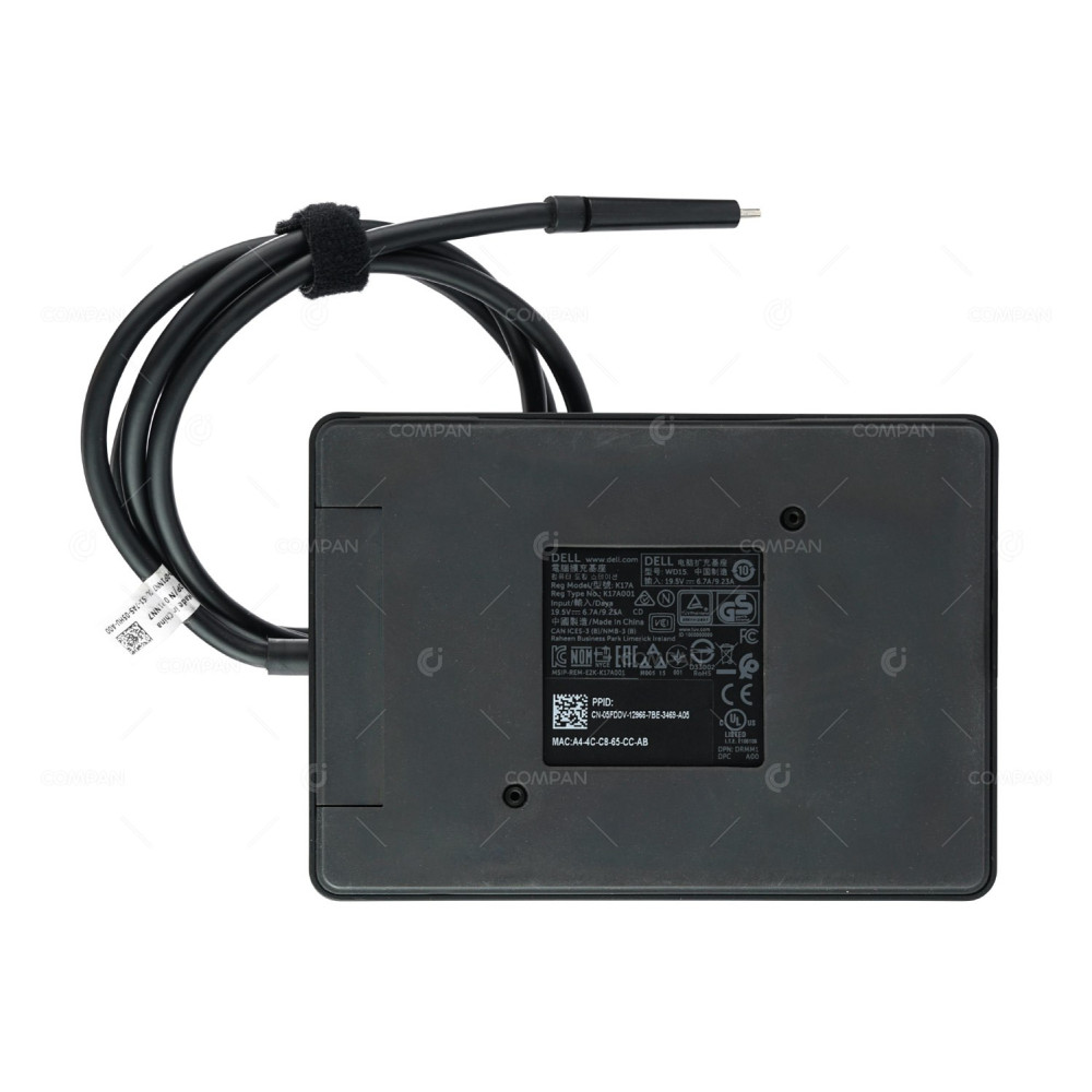 5FDDV DELL WD15 USB HDMI VGA 130W DOCKING STATION FOR DELL LATITUDE